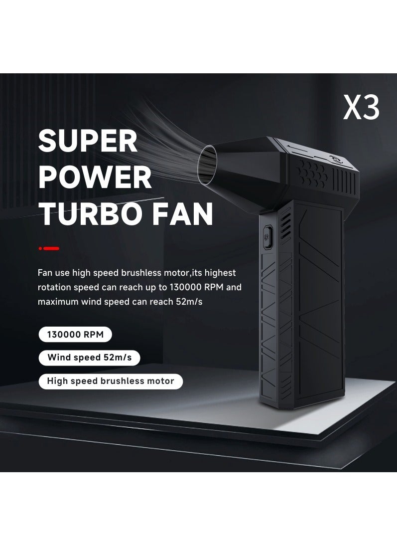 X3 130000RPM Wind Speed 52m/s Turbo Jet Fan Turbo Fan Industrial Duct Fan Brushless Motor Car Dryer - Image 3